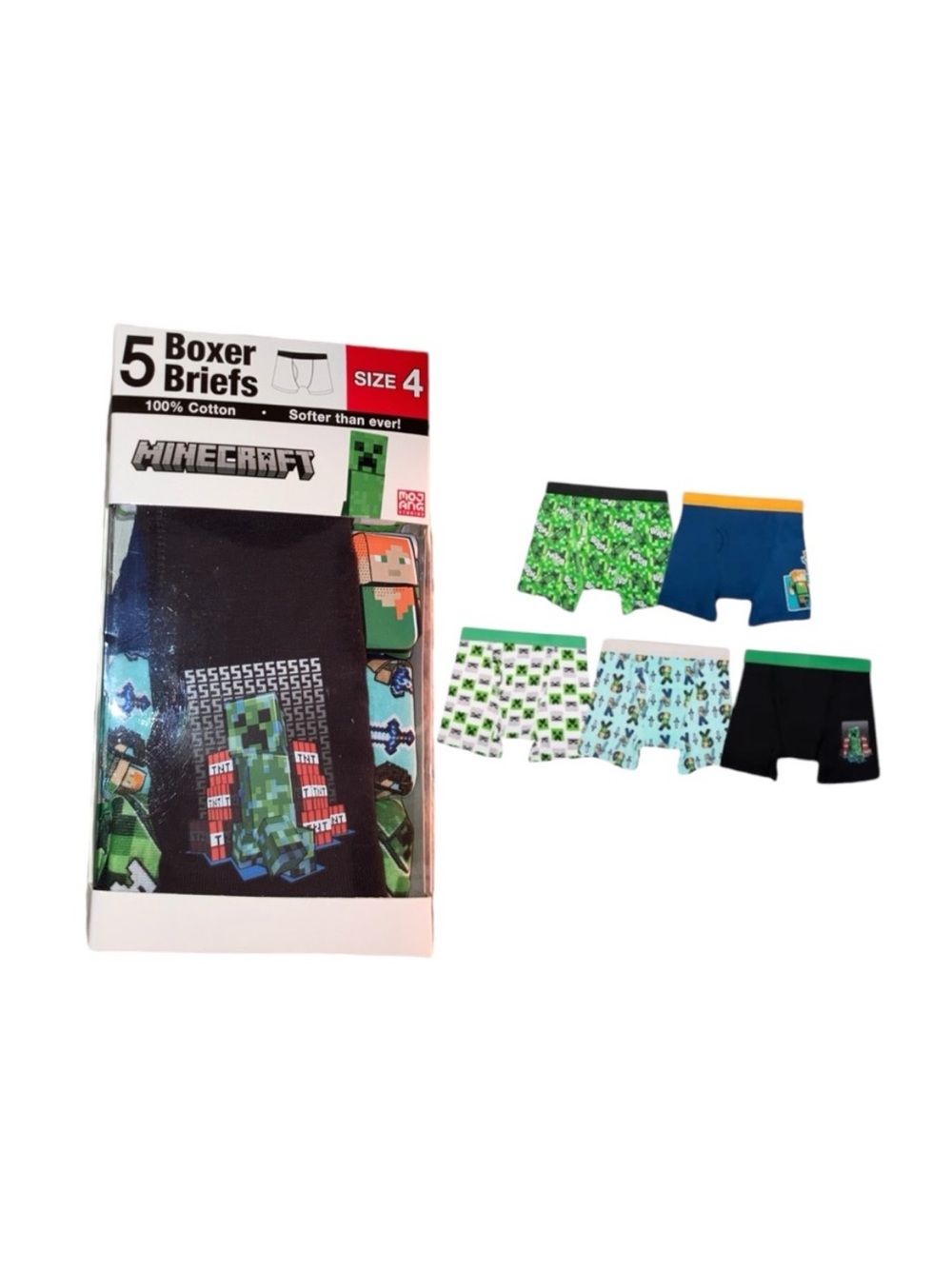 Minecraft Characters Cotton Boxer Briefs